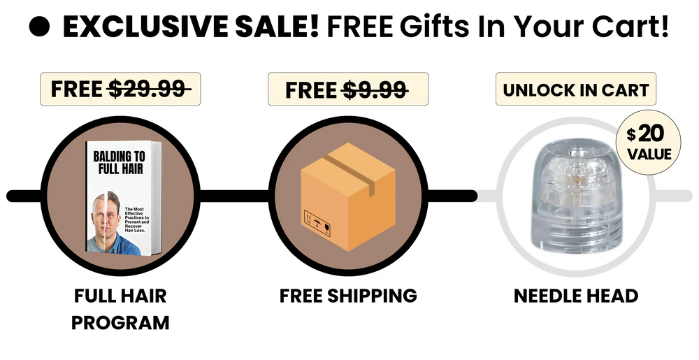 Exclusive sale! Free gifts in your cart - Full Hair Program, Free Shipping, Needle Head